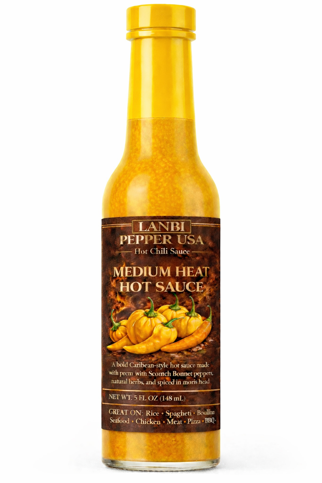 🔥 LANBI Pepper USA – Extra Spicy Caribbean Hot Chili Sauce (5oz) | Premium Scotch Bonnet Heat
