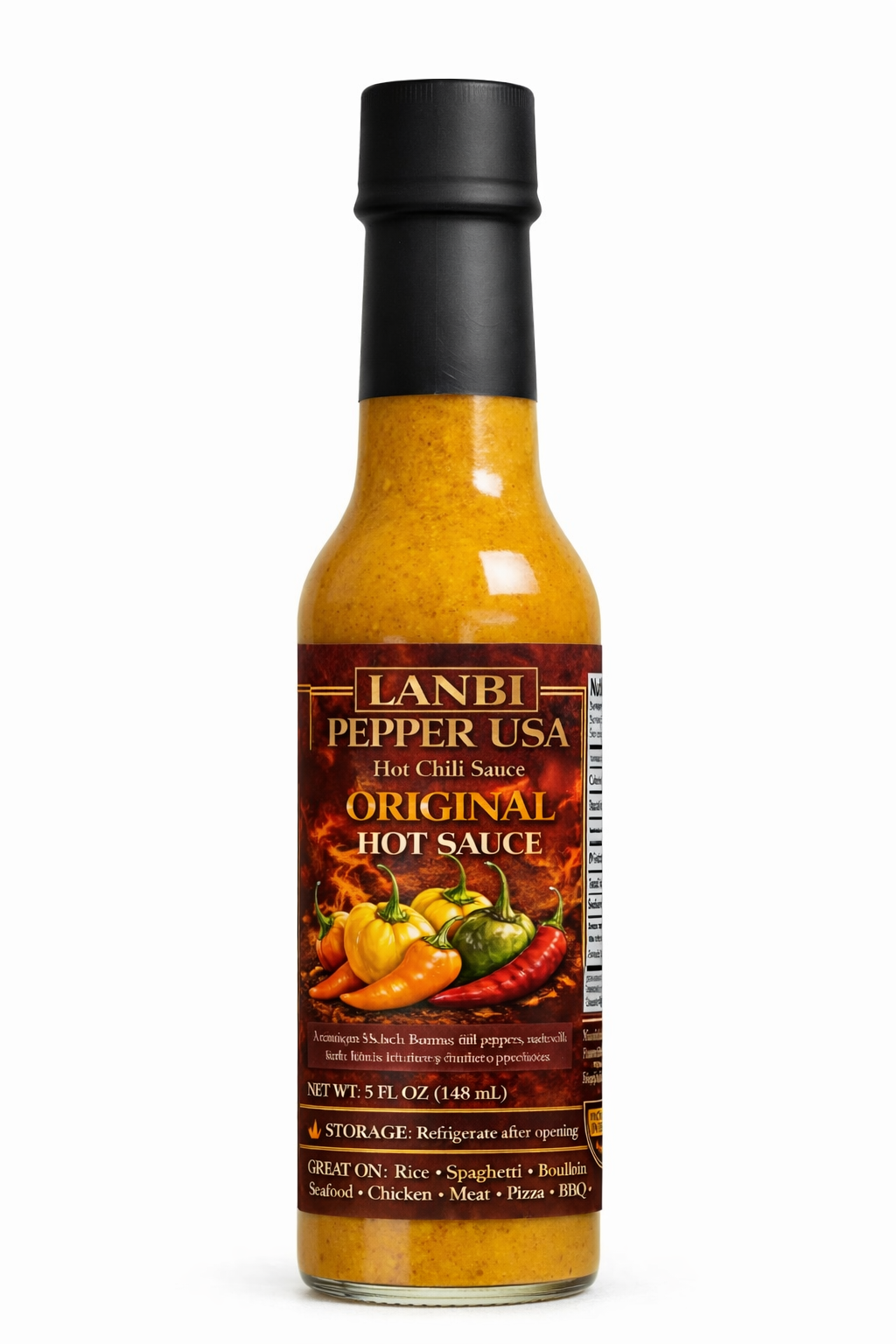 🔥 LANBI Pepper USA – Extra Spicy Caribbean Hot Chili Sauce (5oz) | Premium Scotch Bonnet Heat