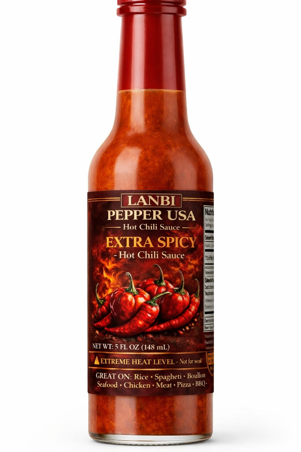 🔥 LANBI Pepper USA – Extra Spicy Caribbean Hot Chili Sauce (5oz) | Premium Scotch Bonnet Heat